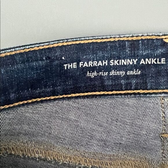 New AG THE FARRAH SKINNY ANKLE high-rise skinny ankle Distressed Jeans Size 27 - Picture 4 of 12